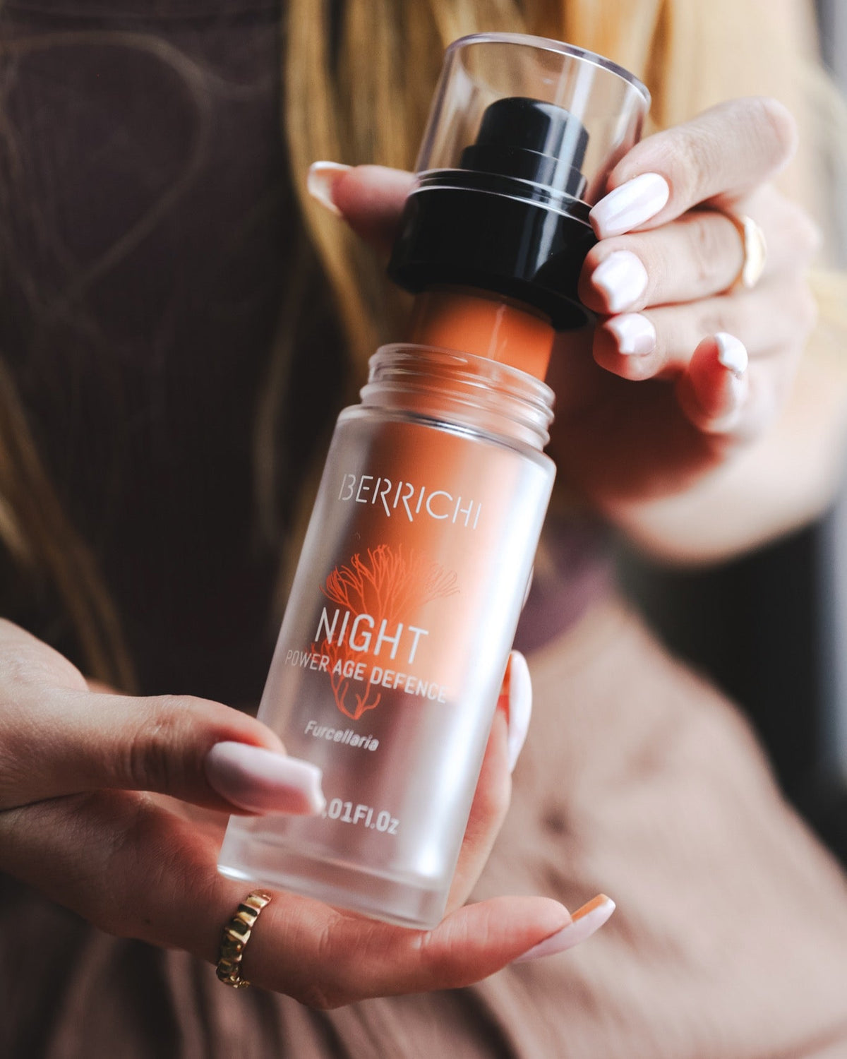 Berrichi NIGHT Nachtcreme mit nachfüllbarer Glashülle