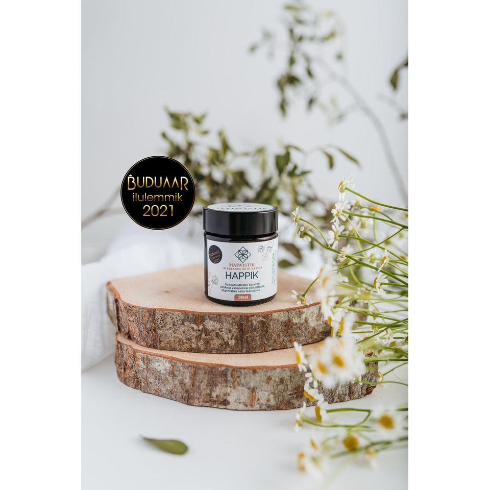 HAPPIK Rejuvenating Face Balm — product packaging front detail