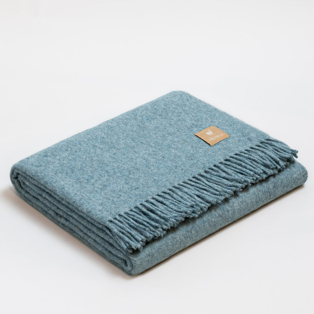 Natural Alpaca Wool Throw – Classic