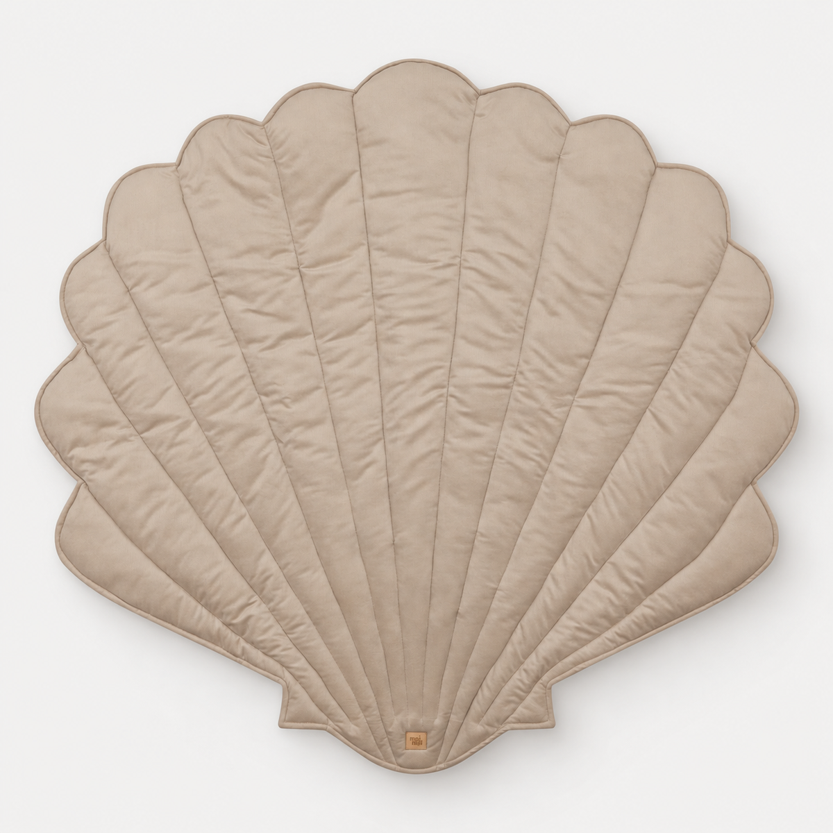 Organic Cotton and Velvet Shell Playmat - Beige