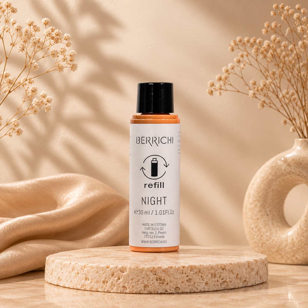 Berrichi Night Cream NIGHT Refill Bottle — plant-based retinol, 30ml