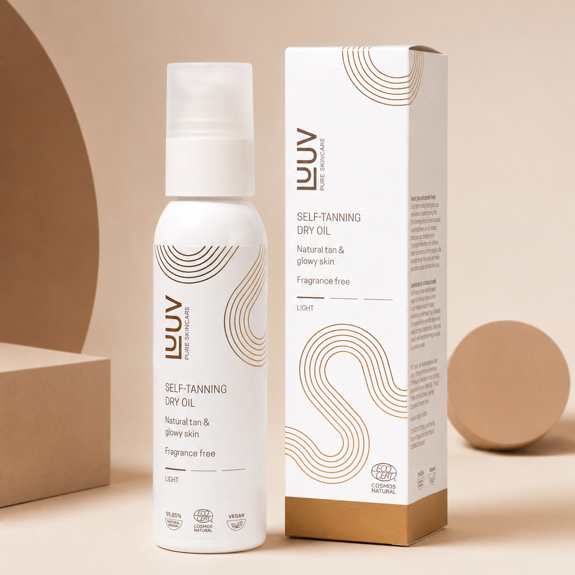 LUUV Natural Self Tanning Dry Oil Light, 150ml