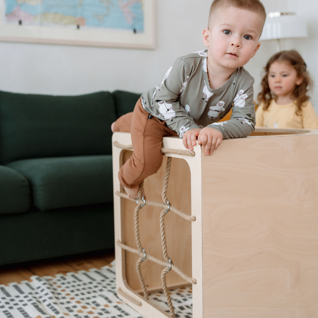 CUBITRI® Climbing Play Cube with Wooden Window