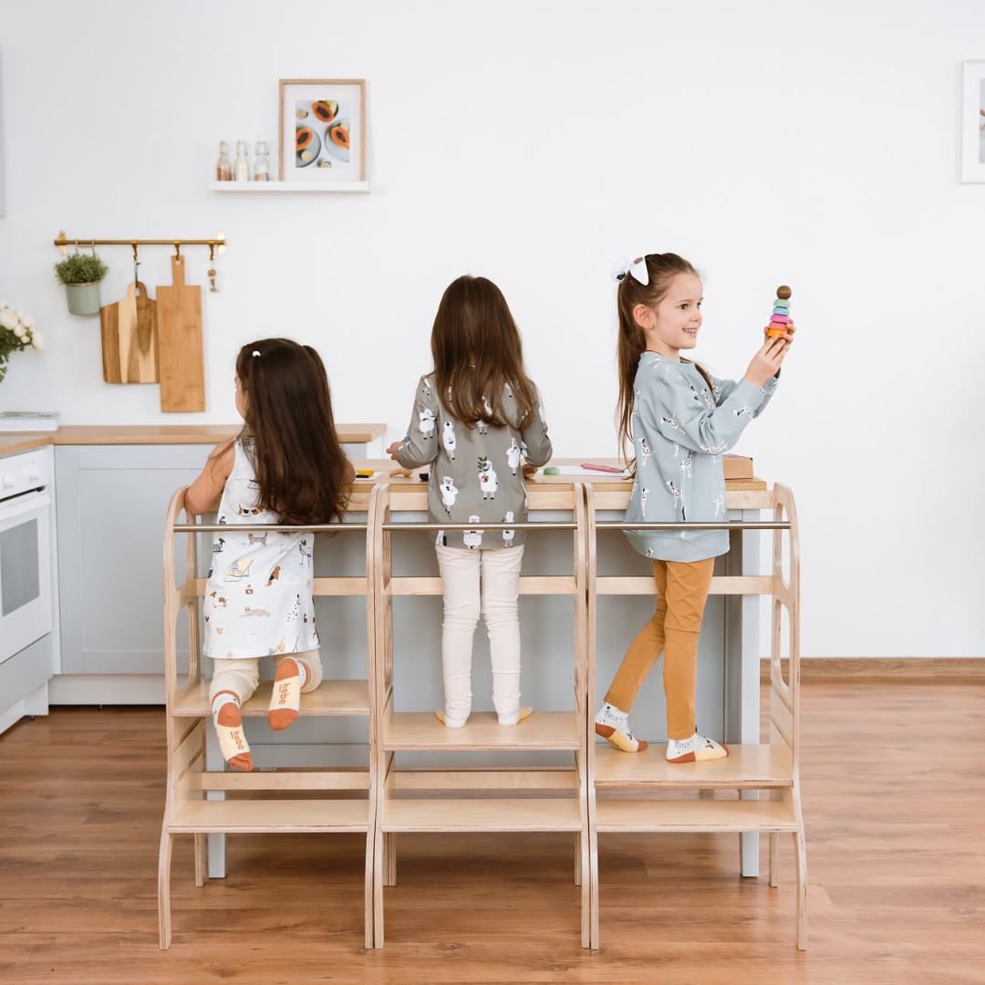 STEP UP Verstellbarer Lernturm – Naturholz