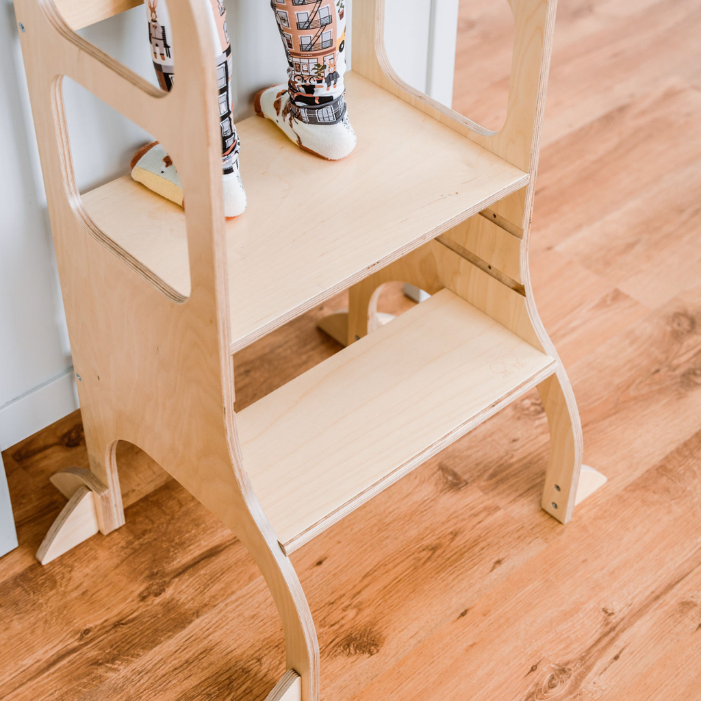 STEP UP Verstellbarer Lernturm – Naturholz