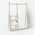 Montessori Wardrobe with Storage - White