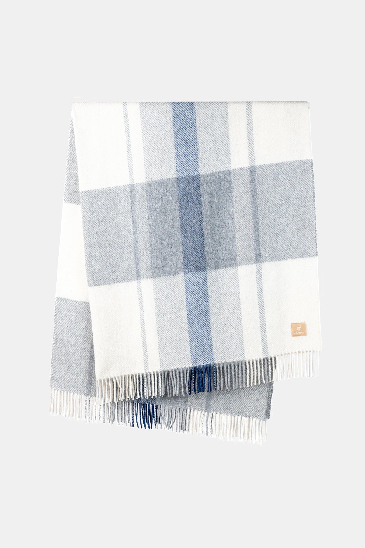 Naturreine Alpaka-Wolldecke – Classic Tartan