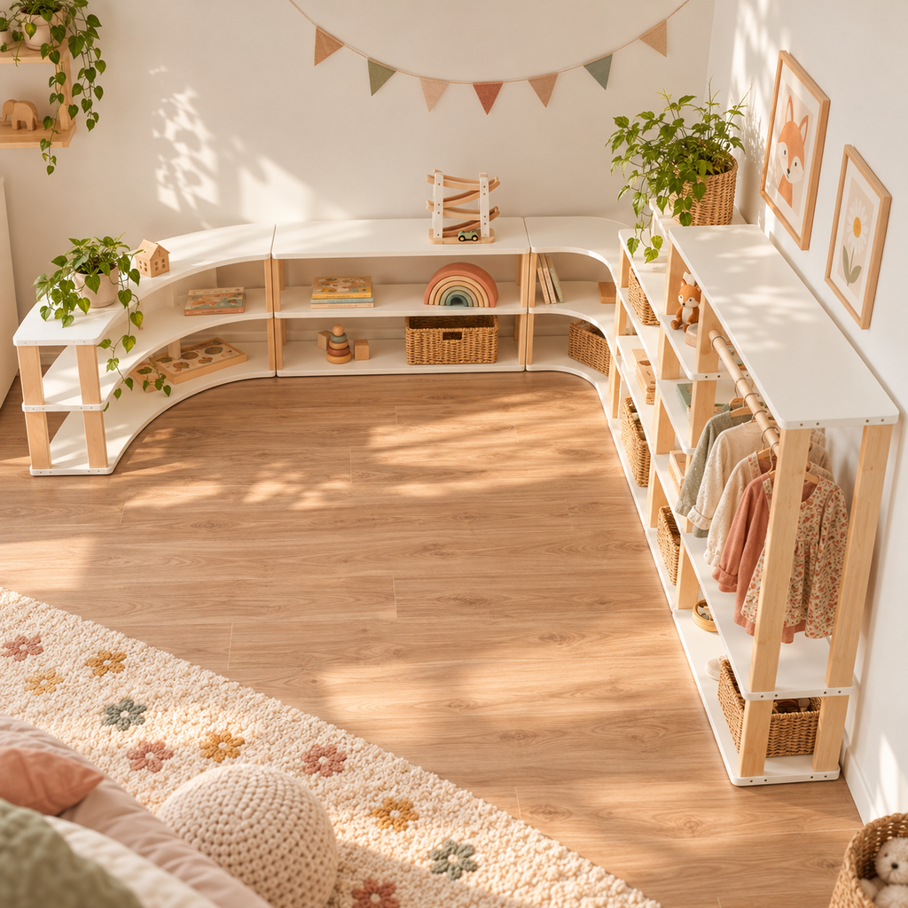 Montessori Arch Shelf, 3 Shelves