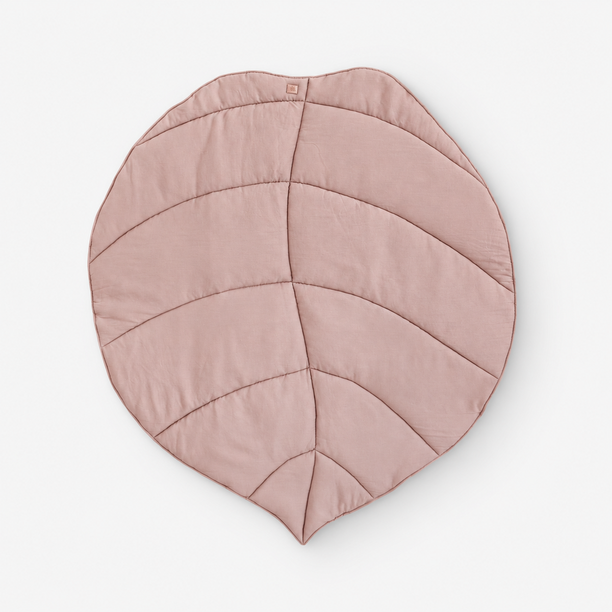 Organic Cotton and Linen Leaf Playmat - Powder Pink