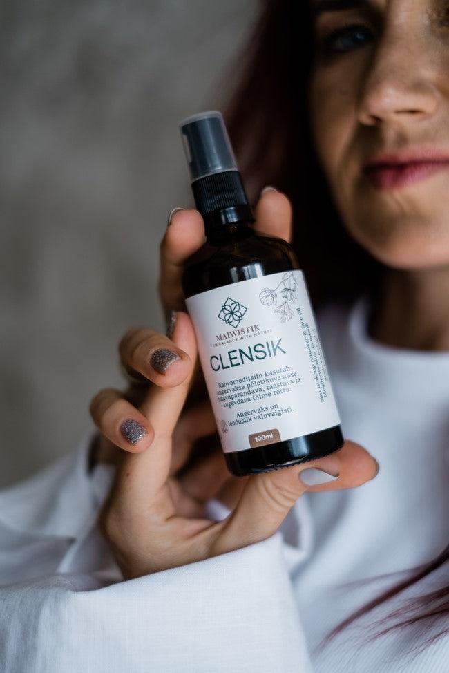 CLENSIK Make-up Removal Oil with Local Herbs — product packaging front detail