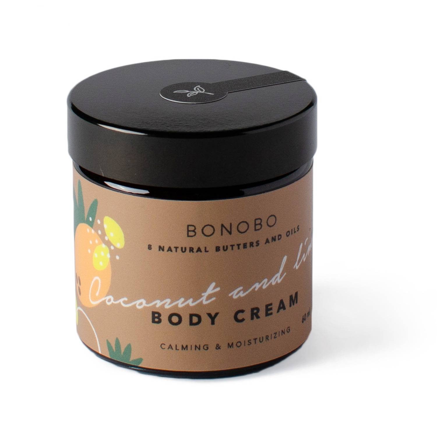 Coconut and Lime Body Cream / Calming and Moisturizing — ingredients and label detail