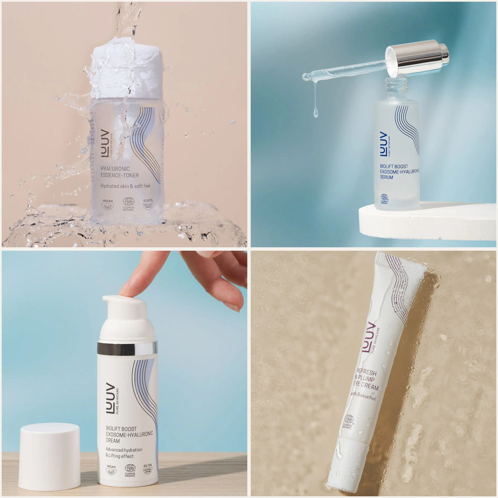 LUUV BioLift Complete Routine: Hyaluronic Toner + Serum + Cream + Eye Cream – set