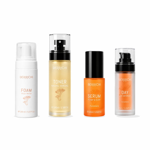 Berrichi Full Routine: Cleansing Foam, Toner, Plump & Glow Serum, Day Cream