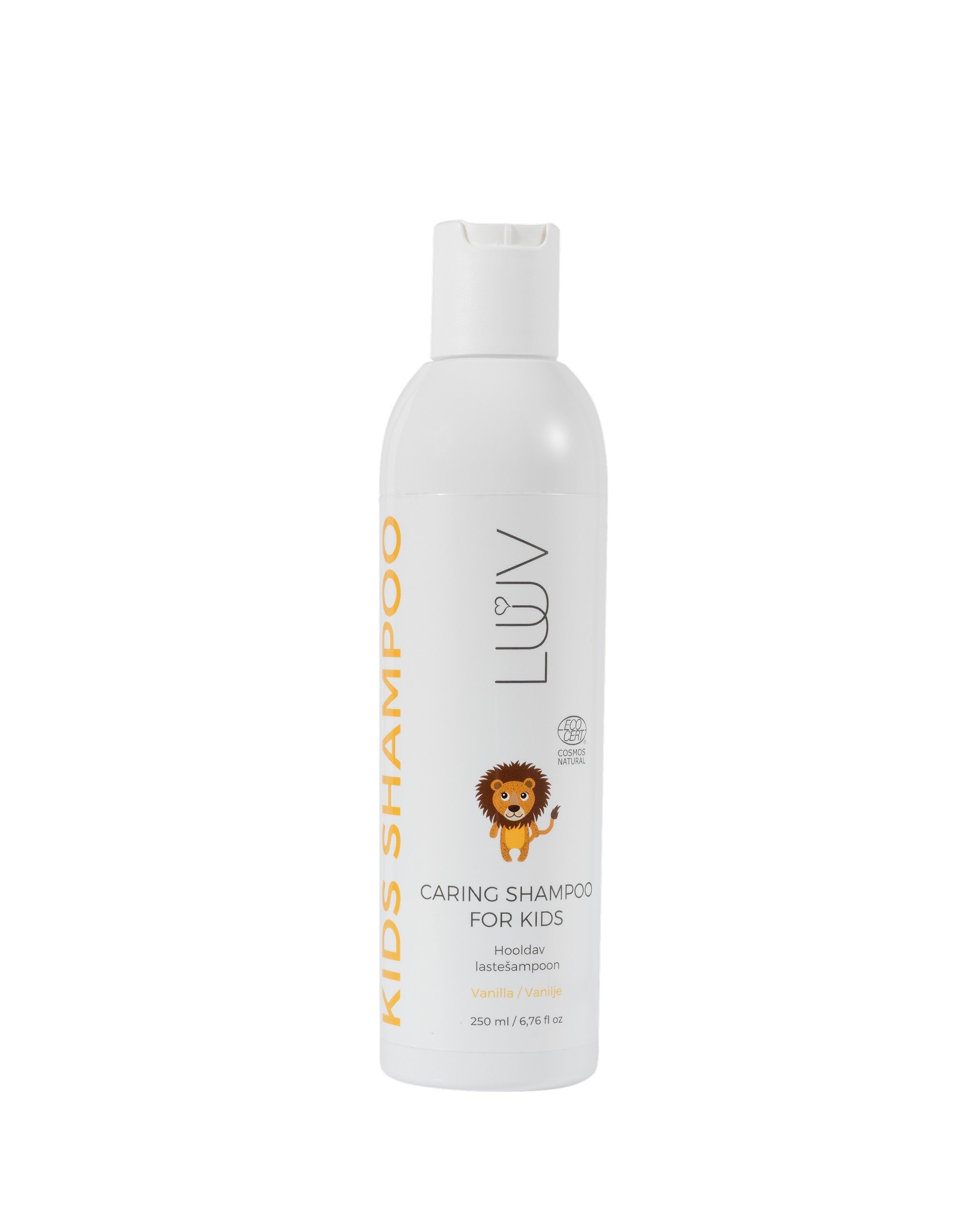 Caring Kid's Shampoo Vanilla COSMOS — product packaging front detail