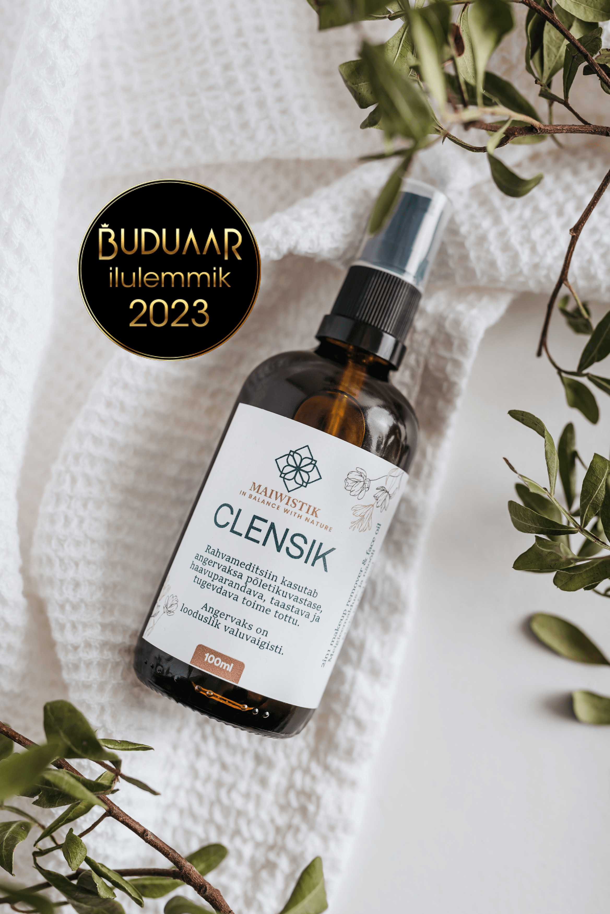 CLENSIK Make-up Removal Oil with Local Herbs — ingredients and label detail