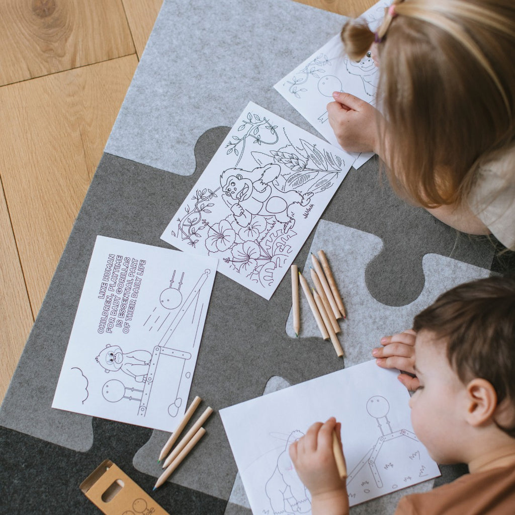 Filz-Puzzlematte, 9 Teile – Zubehör für Kletterspielzeug