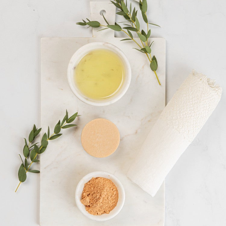 Face Cleanser Bar With Pink Clay — product texture and application