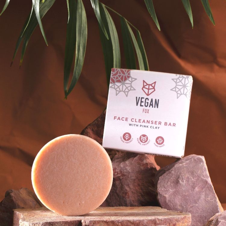 Face Cleanser Bar With Pink Clay — main product view on white background