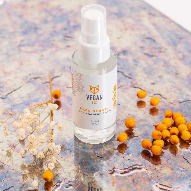 Face Serum with Hyaluronic Acid — lifestyle product photography