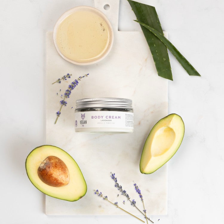 Lavender Body Cream — product packaging front detail