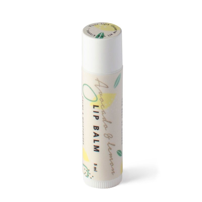 Lip Balm - Avocado & Lemon — ingredients and label detail