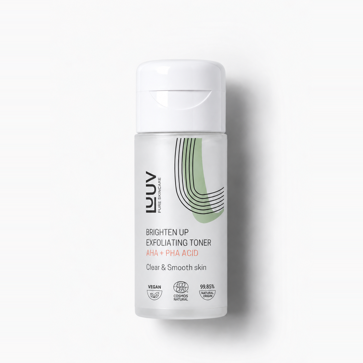 LUUV Peeling Gesichtswasser mit AHA + PHA COSMOS, 120 ml