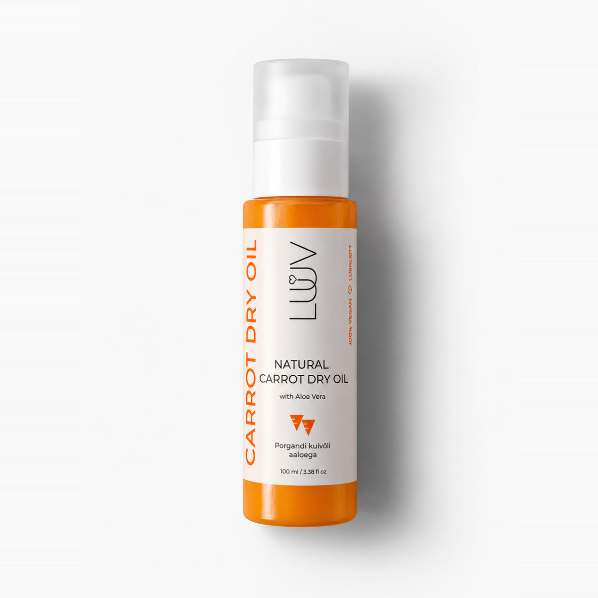 LUUV Natürliches Karotten-Trockenöl mit Aloe Vera, 150ml