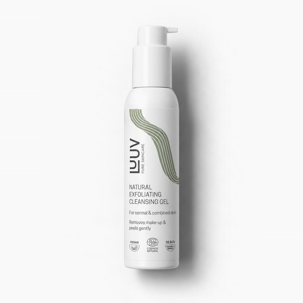 LUUV Natural Exfoliating Cleansing Gel with Bamboo, 125ml