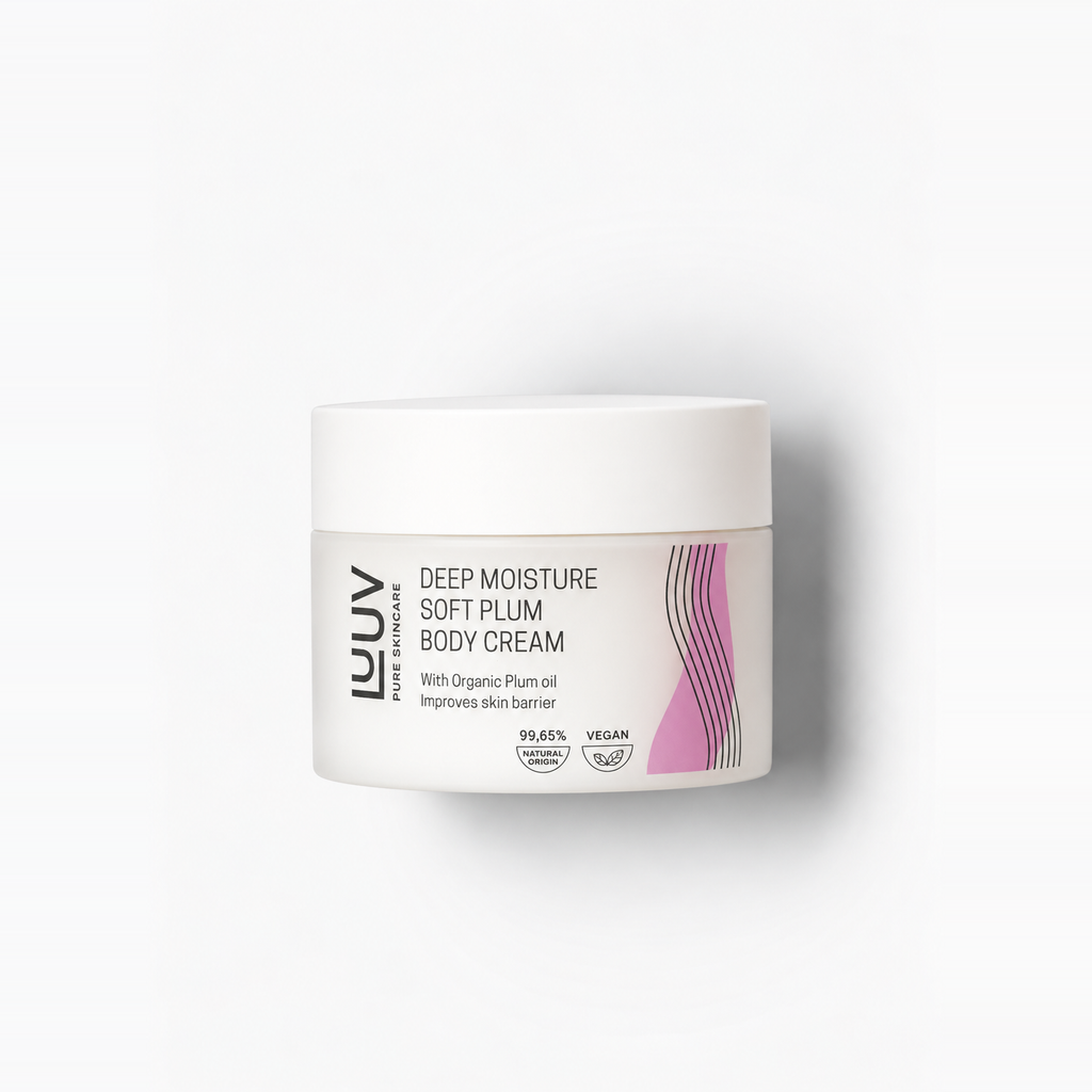 LUUV Natural Deeply Moisturizing Body Cream with Plum Oil, 200ml