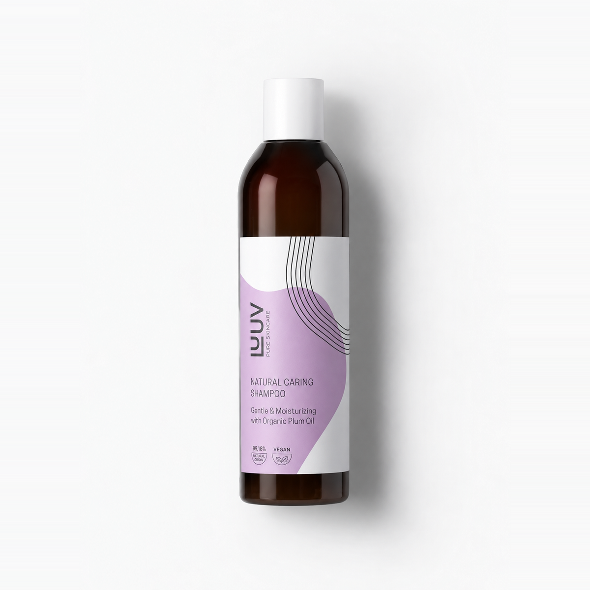 LUUV Natürliches Pflegeshampoo mit Pflaumenkernöl, 250 ml