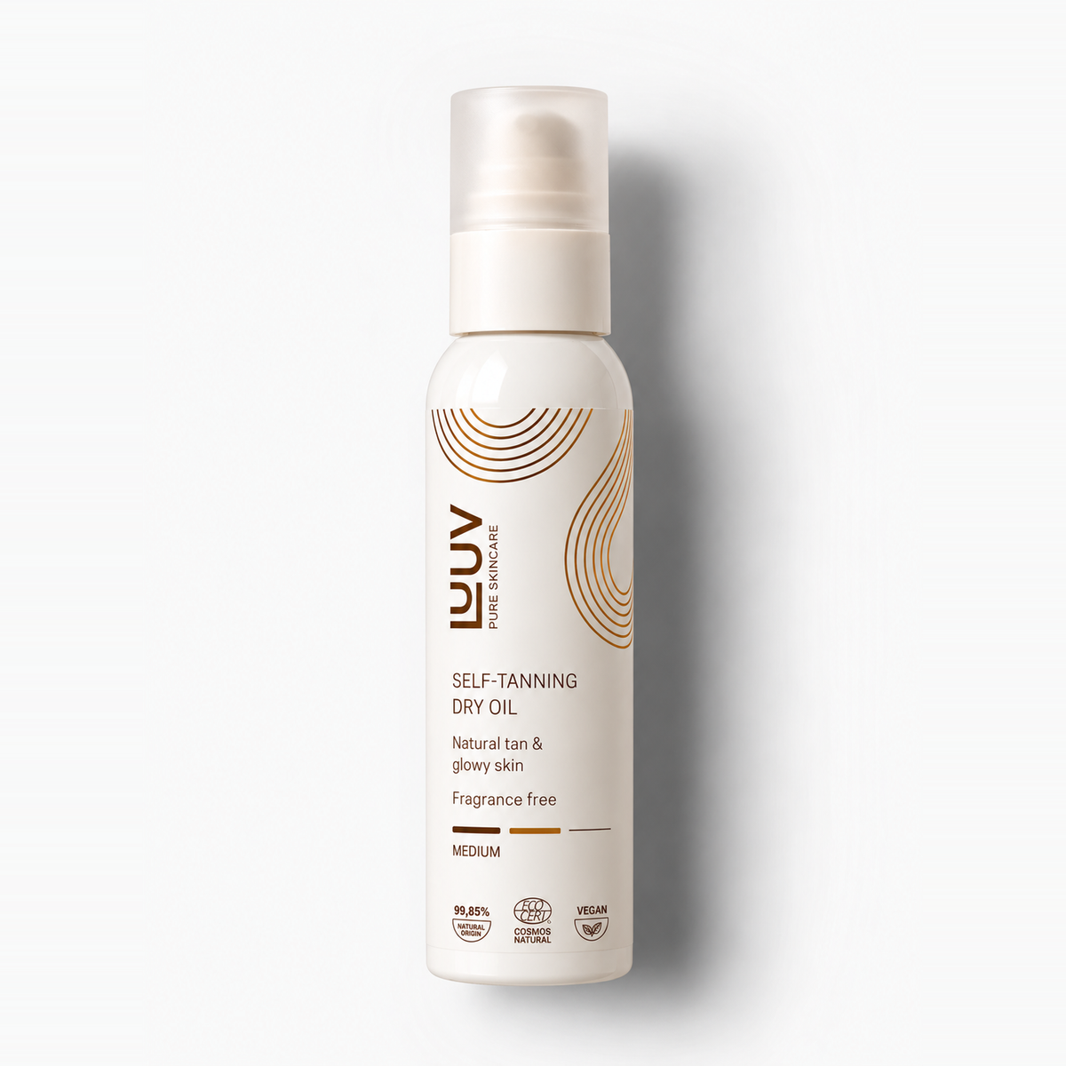 LUUV Natürliches Selbstbräunungs-Trockenöl Medium COSMOS, 150ml