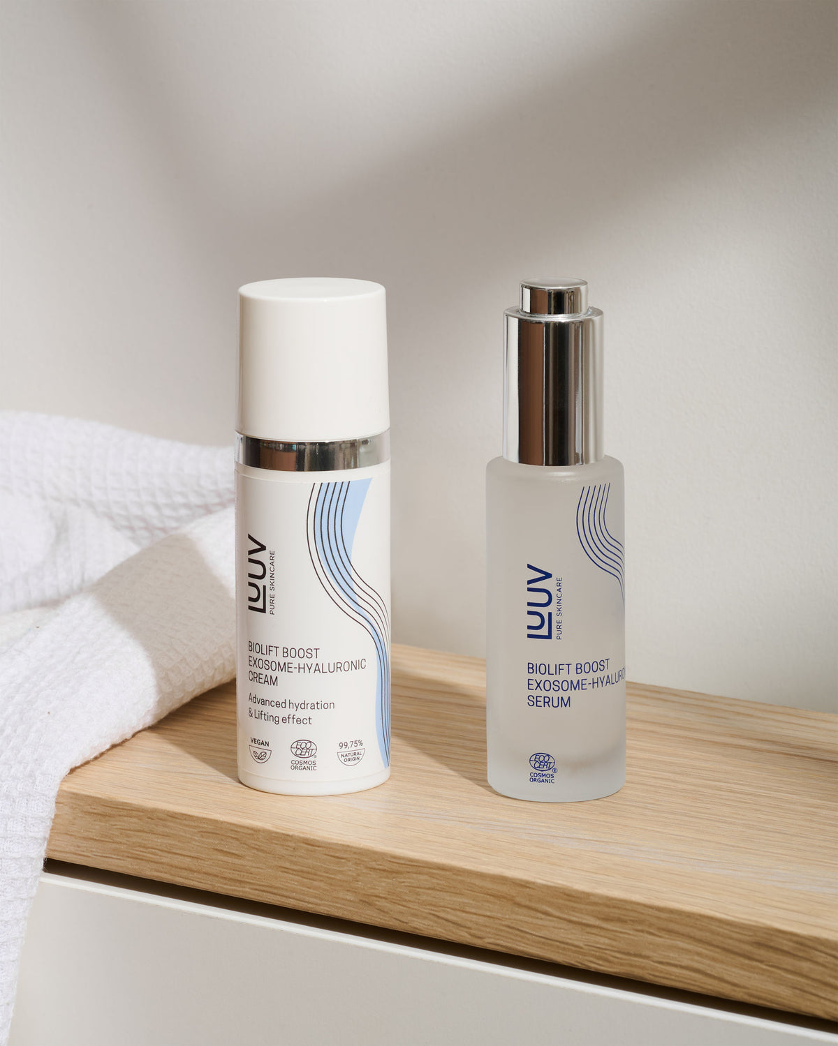 LUUV BioLift Kombi: Exosomen-Hyaluron-Serum + Creme