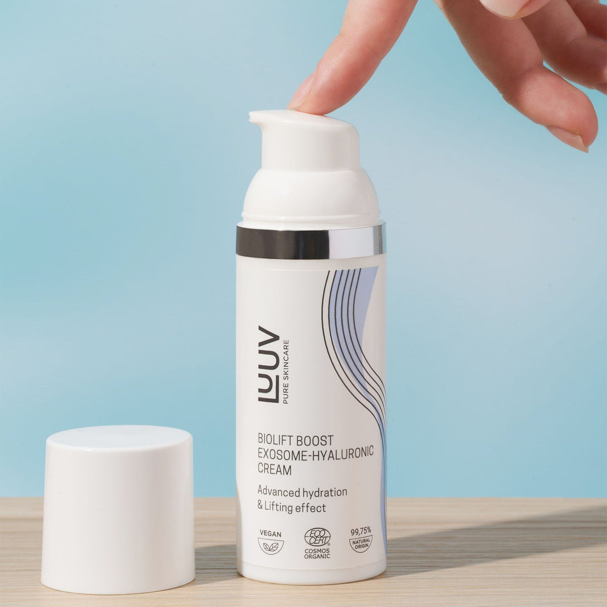LUUV BioLift Komplett-Routine: Hyaluron-Toner + Serum + Creme + Augencreme
