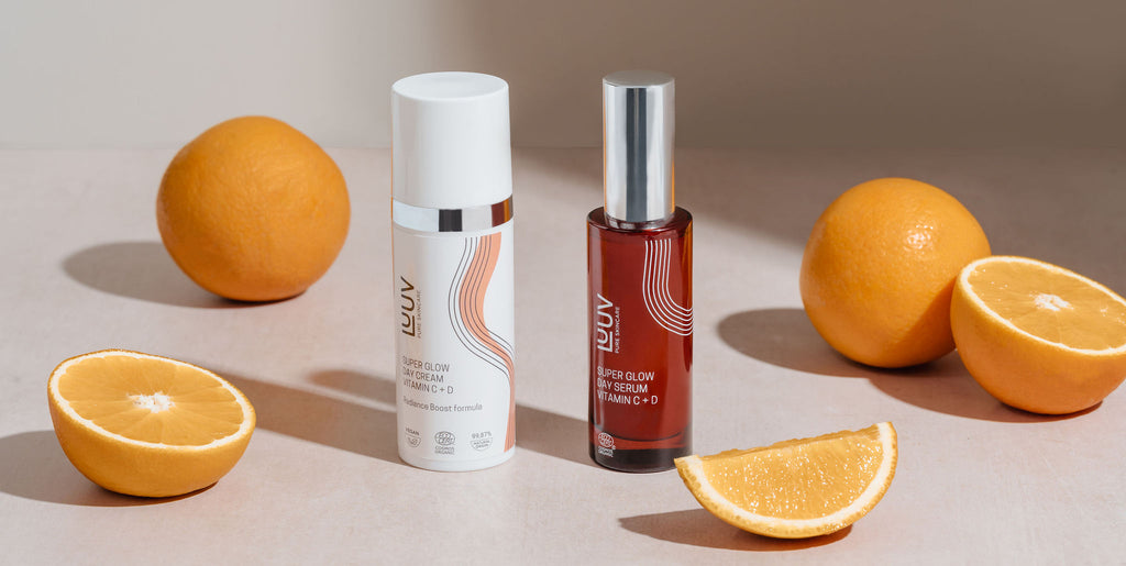 Super Glow Day Serum Vitamin C + D COSMOS — ingredients and label detail