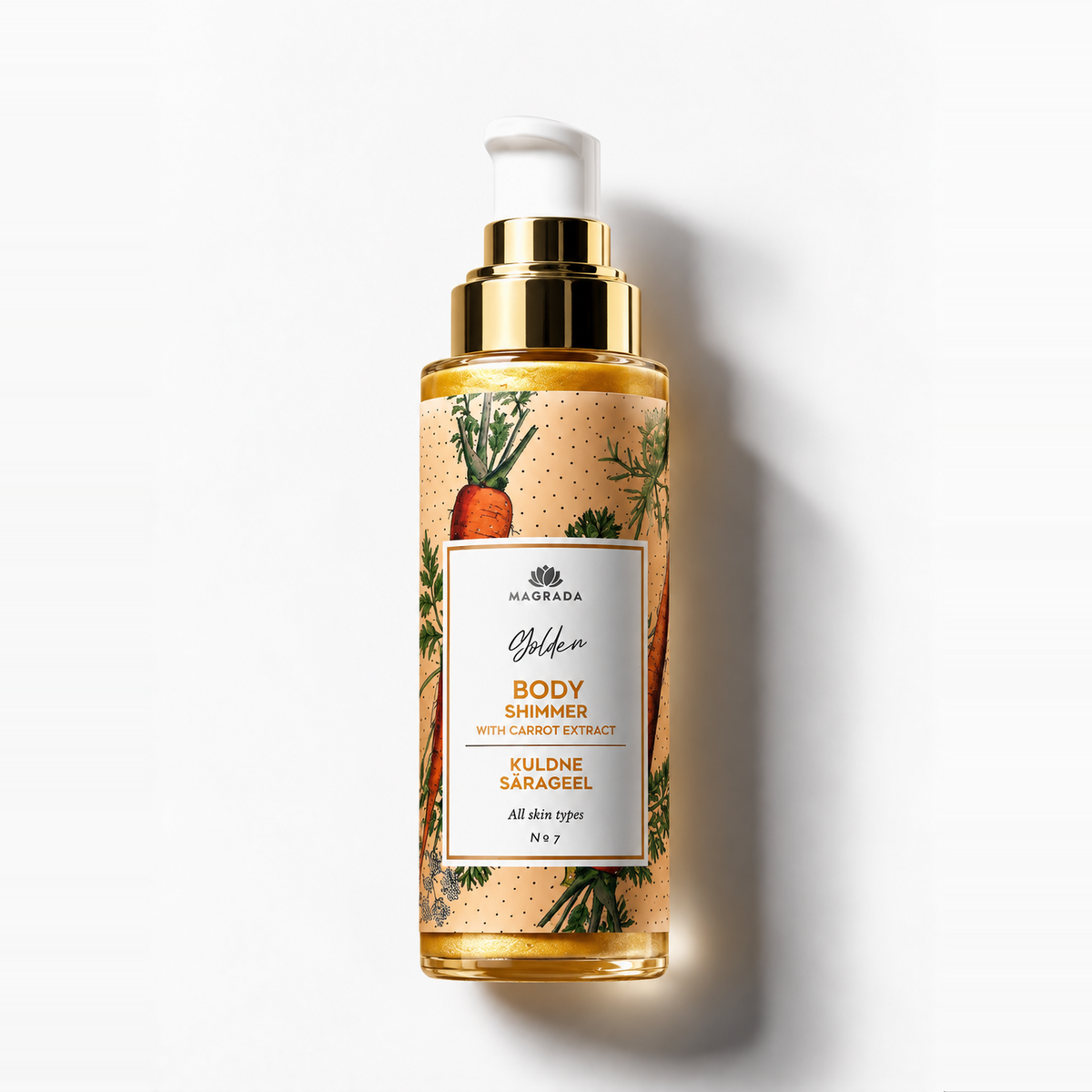 Magrada Körpergel mit Schimmereffekt und Karottenextrakt – 100 ml