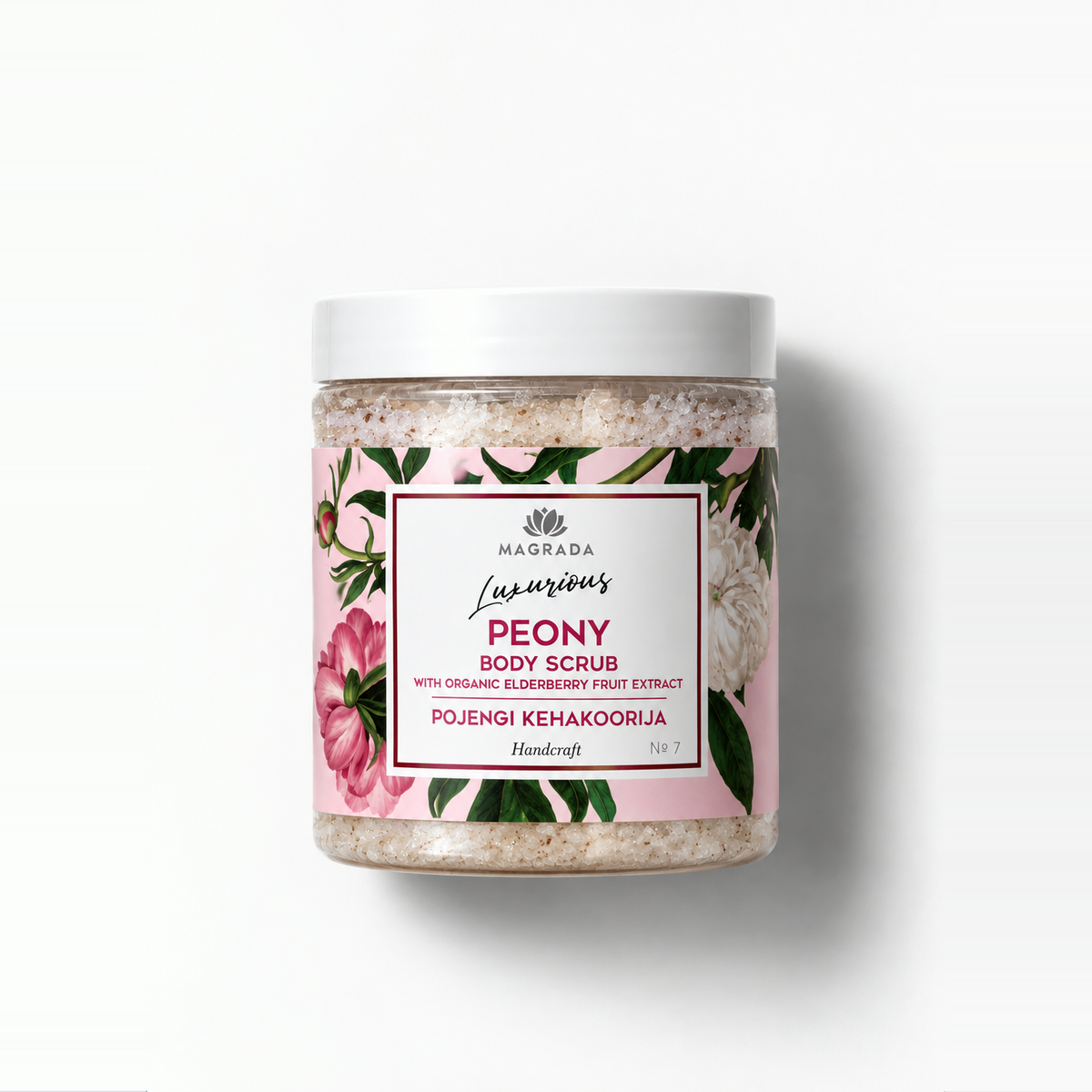 Magrada Körperpeeling mit Pfingstrose und Bio-Fruchtölen – 250 ml