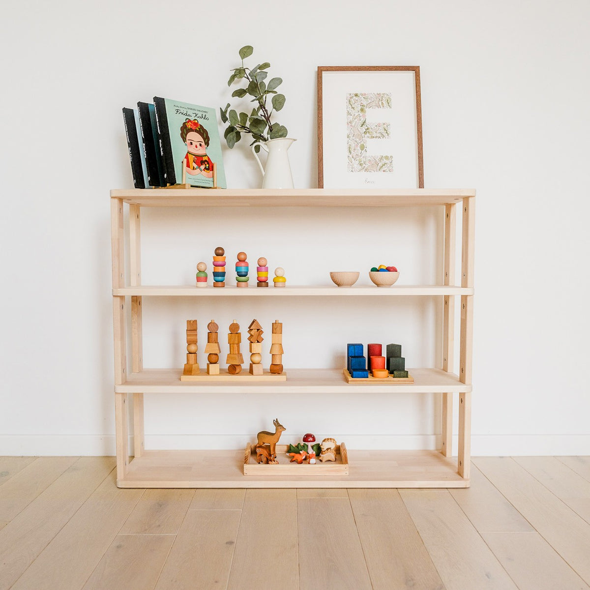 Montessori-Bücherregal, 4 Ebenen
