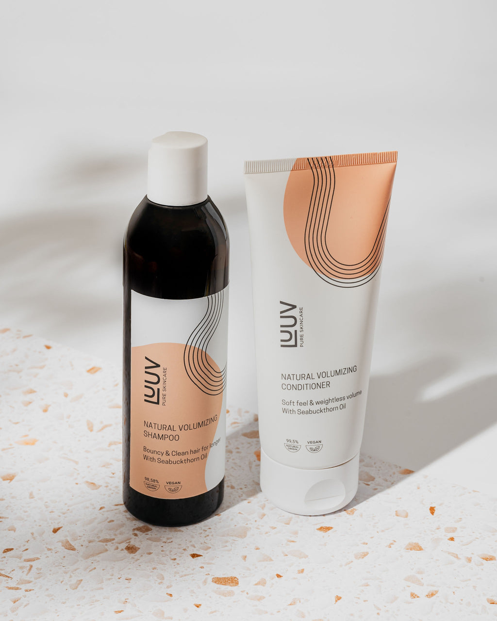 Natural Sea Buckthorn Shampoo and Conditioner Set — ingredients and label detail