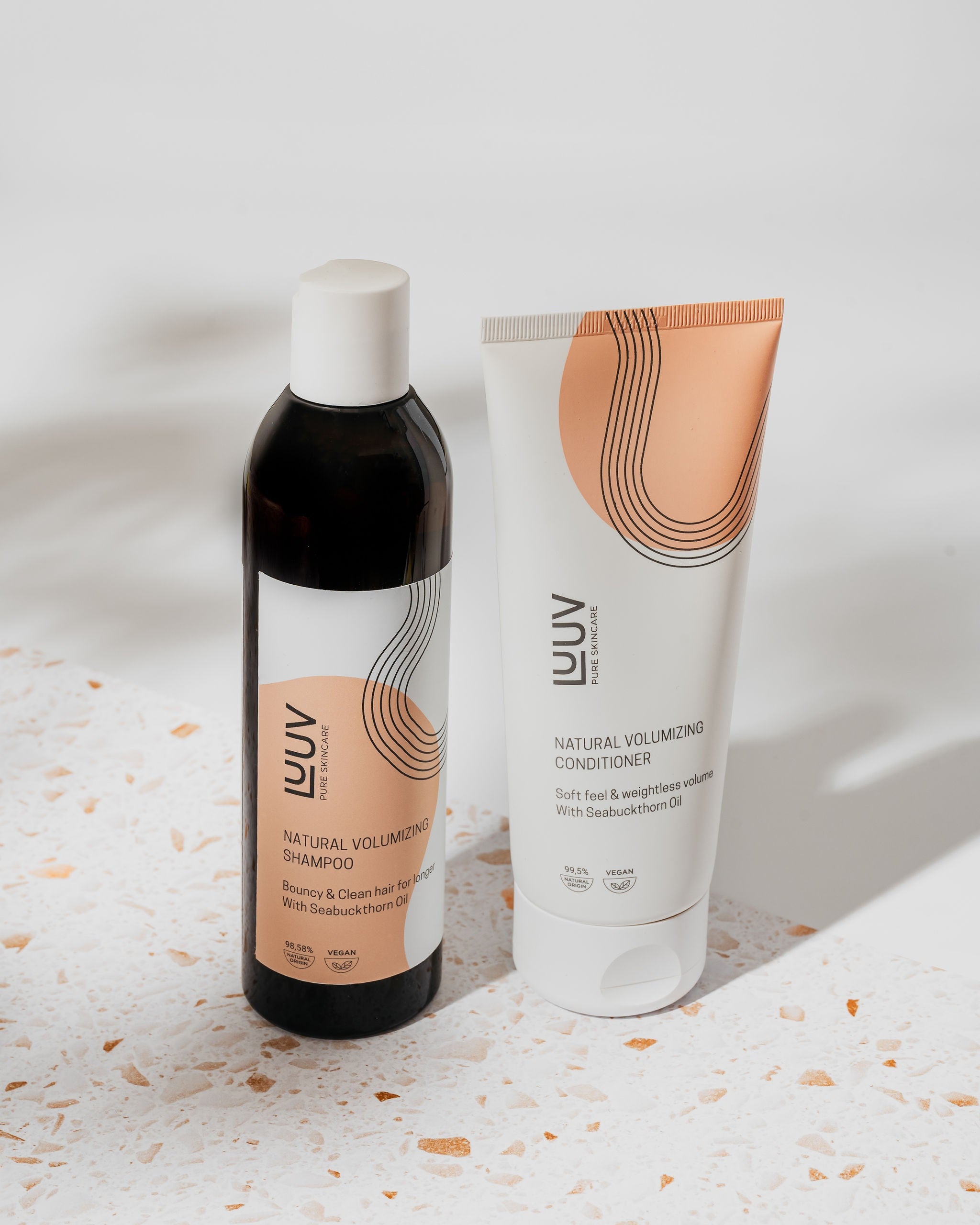 Natural Sea Buckthorn Shampoo and Conditioner Set — ingredients and label detail