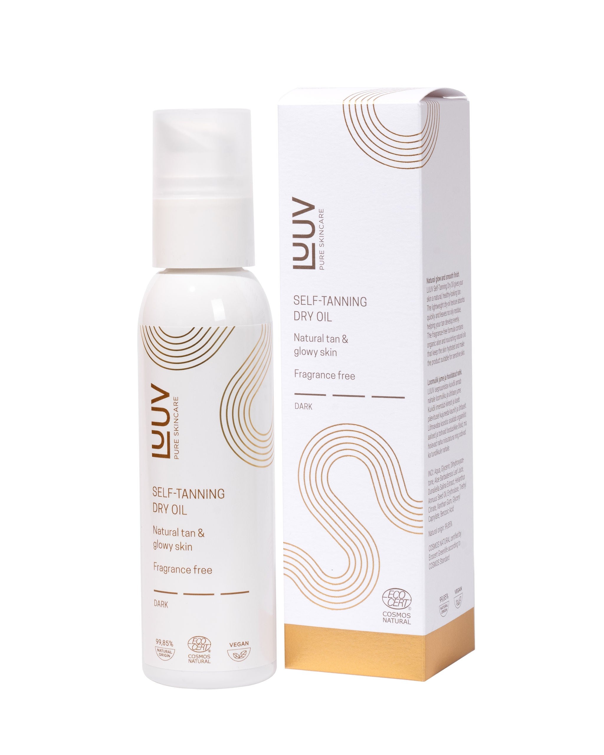 Natural Self Tanning Dry Oil Dark COSMOS — main product view on white background