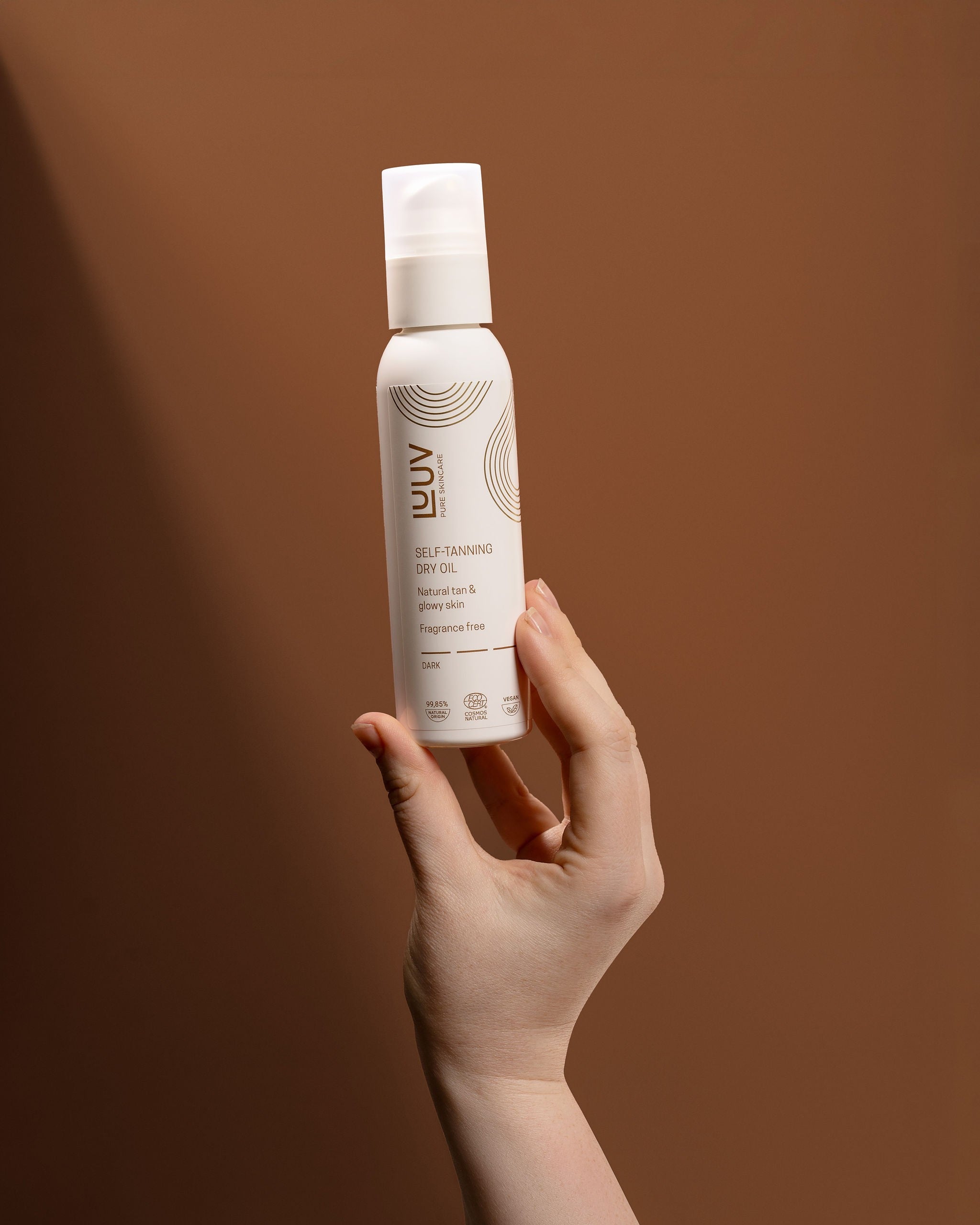 Natural Self Tanning Dry Oil Dark COSMOS — ingredients and label detail