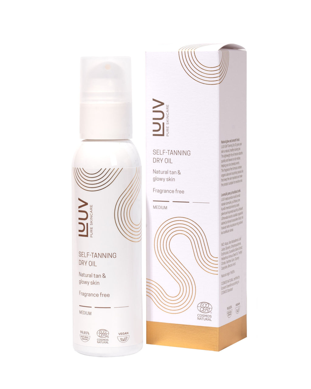 Natural Self Tanning Dry Oil Medium COSMOS — main product view on white background