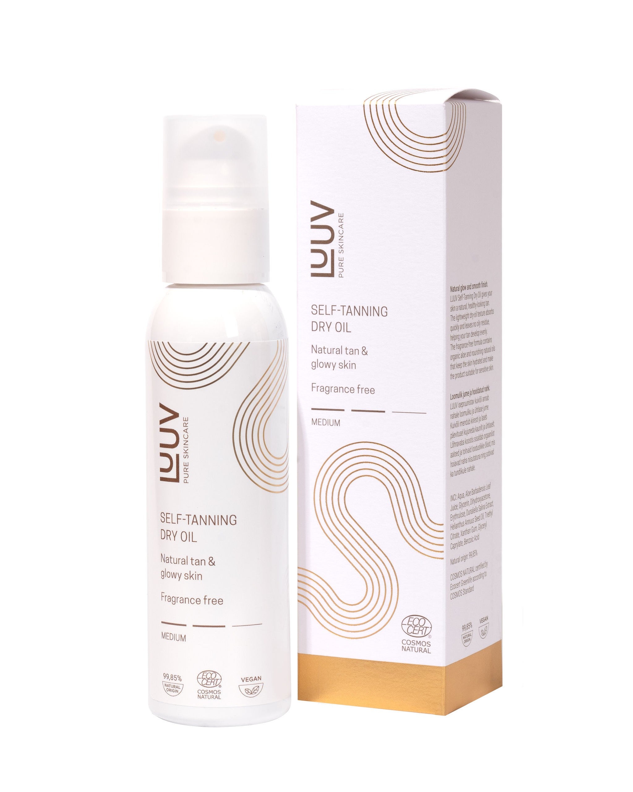 Natural Self Tanning Dry Oil Medium COSMOS — main product view on white background