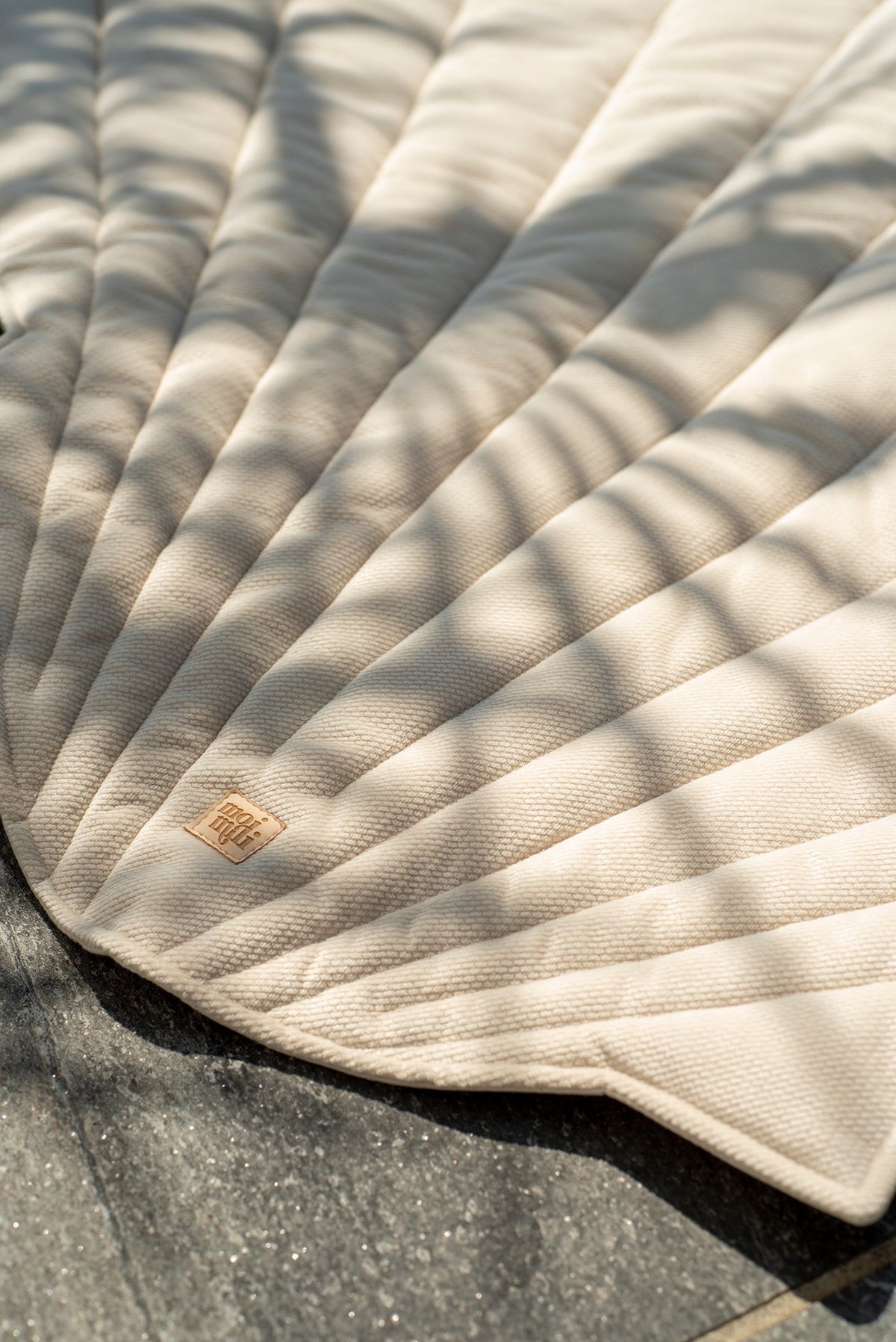 Organic Cotton and Velvet Shell Playmat - Beige