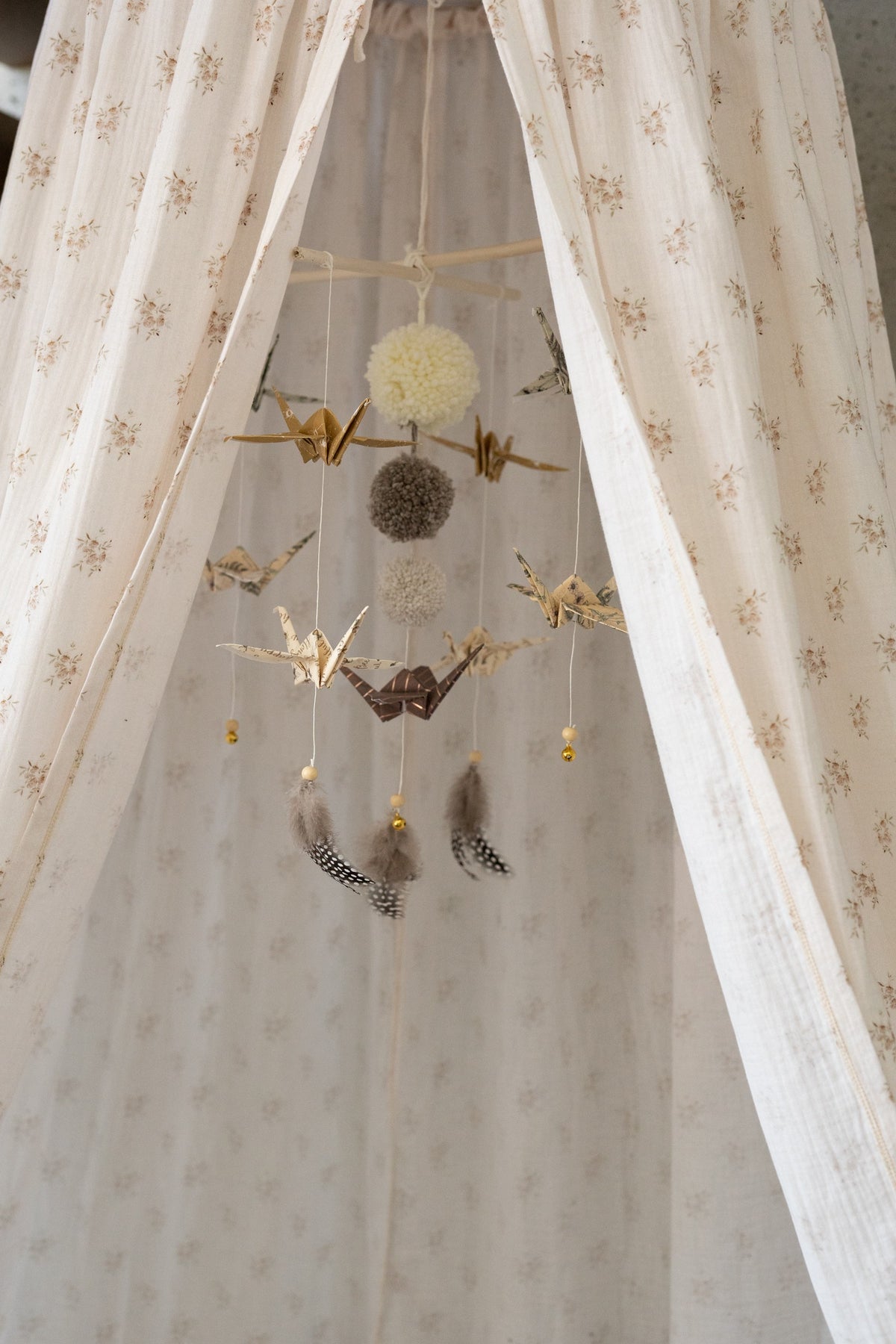Baumwoll-Baldachin – Boho Flowers