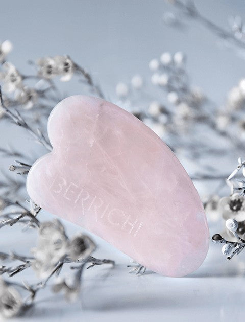 Rose Quartz Gua Sha Massage Crystal — main product view on white background