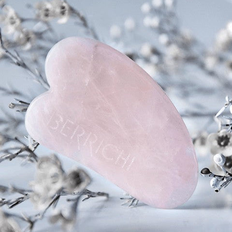 Berrichi Rosenquarz Gua Sha Massagekristall