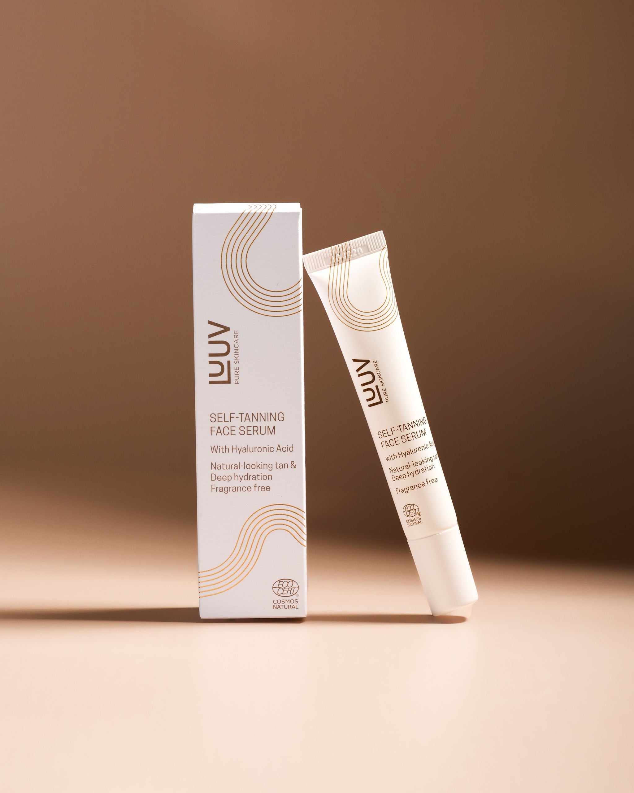 Self-Tanning Face Serum With Hyaluronic Acid — main product view on white background