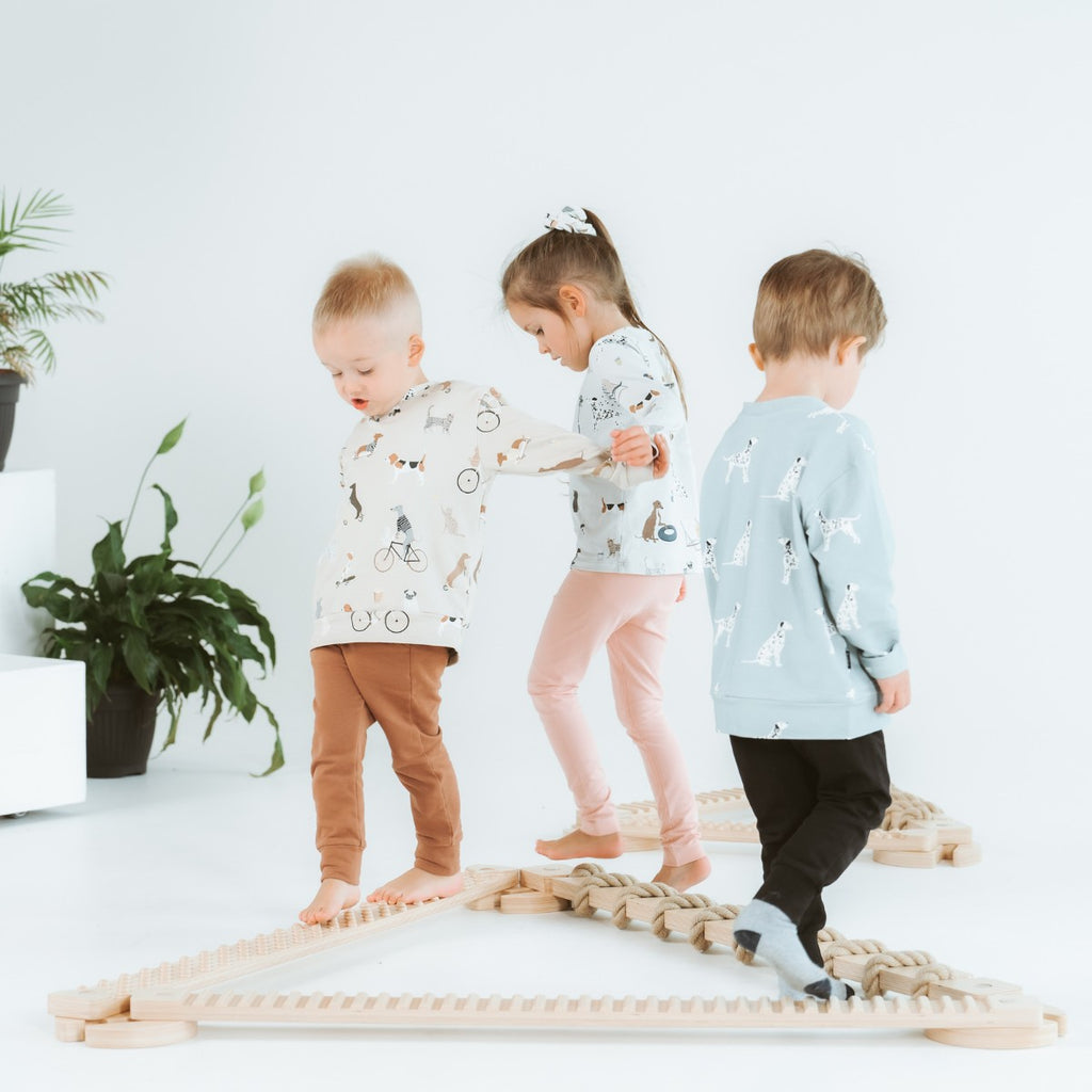 TipiToo® Small Balance Beam 3-Piece Set – Jute Rope