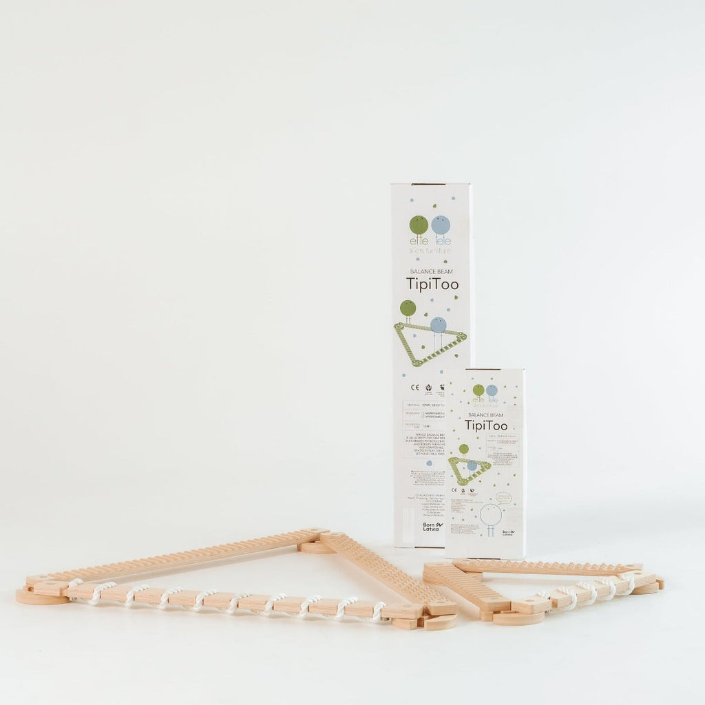 TipiToo® Large Balance Beam 3-Piece Set – White Rope